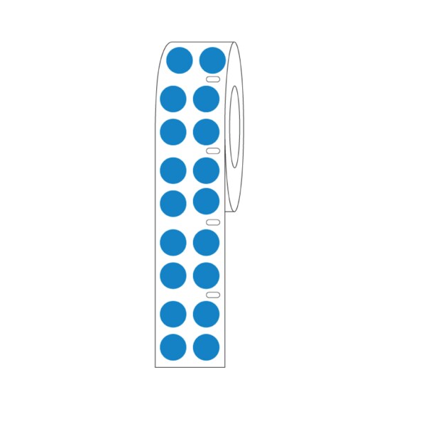 Dir.Thermal Cryo 9.5mm Dots for 1.5ml Tubes/Vials Blue Roll Form